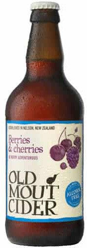 Old Mout Berries & Cherries Fruit Cider 12x500ml 0% ABV