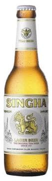 Singha Beer Bottles 24x330ml 4.8%